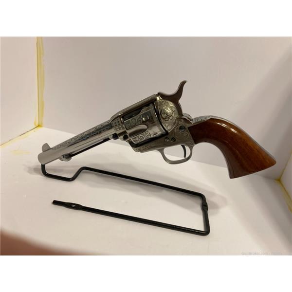 .45 Colt 1873 Cattleman Uberti Single Action Photo Engraved 45 Lc 5 inch " barrel