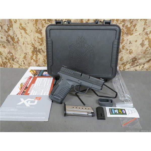 9mm Luger Springfield Armory PENNY! SPRINGFIELD XD-S GREY, 9MM, W/ 4" BARREL, VERY NICE!! 706397907129 XDS9339YE