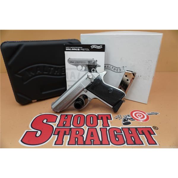 .380 ACP Walther Arms PPK/S Stainless Steel .380ACP 3.3" w/Box NoCCFees 3 inch " barrel