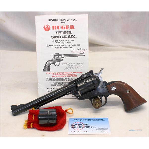 .22 Magnum Ruger New Model SINGLE SIX Convertible .22LR / WIN MAG ~ Single Action Revovler Manual & Cylinder