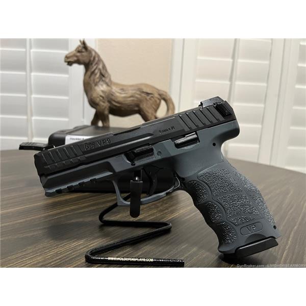 9mm Luger Heckler & Koch / H&K HK VP9 9MM 4" 2-10RD MAGS GREY NEW IN BOX PENNY AUCTION 642230262010 81000231 4 inch " barrel HK81000231
