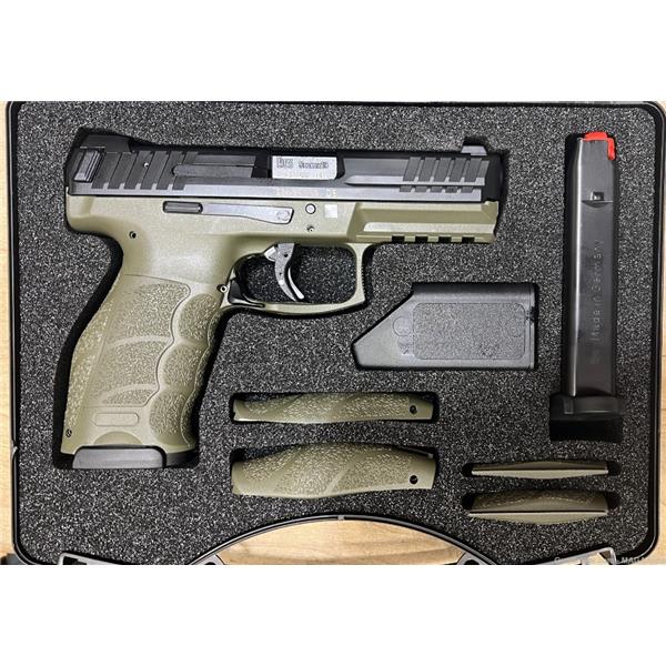 9mm Luger Heckler & Koch / H&K HK, VP9, Green, 9MM, 4.09" Barrel, 3 Dot Sights, 2-17Rd Magazines 642230262034 81000233