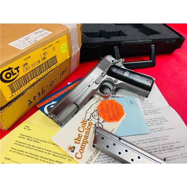 100% NOS 1989 Colt Delta Elite First Edition Stainless 10mm SUPER RARE 5 inch " barrel