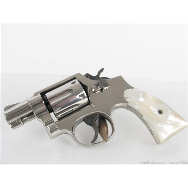 .38 Spl. Smith & Wesson / S&W Model 10 Nickel Revolver 38 Spl 2" 1961-62 Pearl C&R Luther Thomas 1444-1
