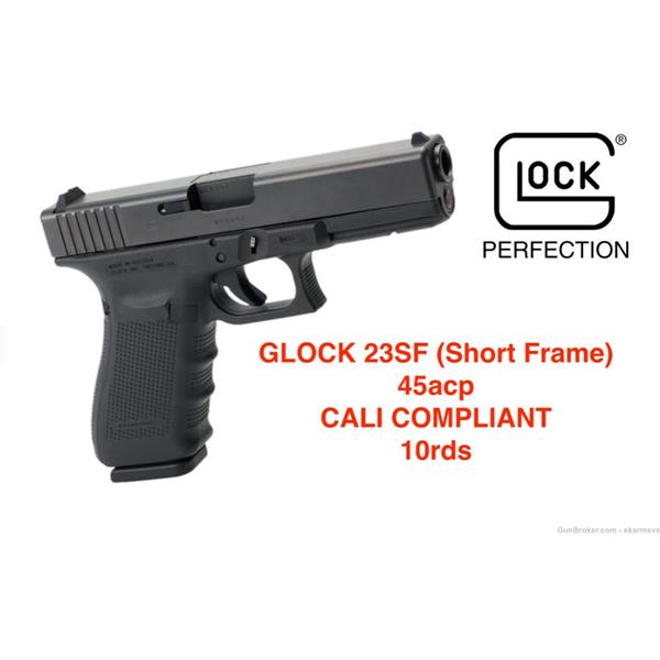 .45 ACP G21 CALI COMPLIANT FACTORY NEW GLOCK 21SF 45acp 10rds SKU: PF2150201 764503072017 4 inch " barrel