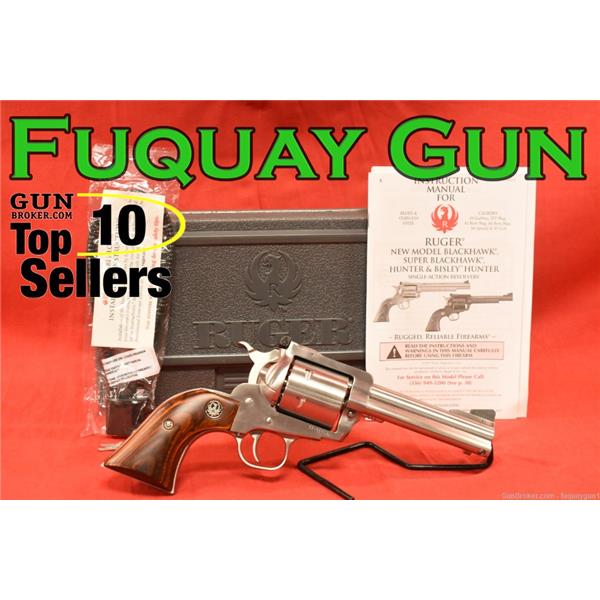 .44 Mag. New Model Blackhawk Stainless Ruger / Sturm, & Co. Super Black Hawk Mag SAO 4.62" Hardwood 00814 T67093