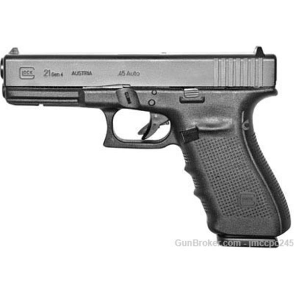 G21 GEN4 Factory New Gen 4 Glock 21 .45 ACP Pistol UG2150201 10+1 4.6" Barrel