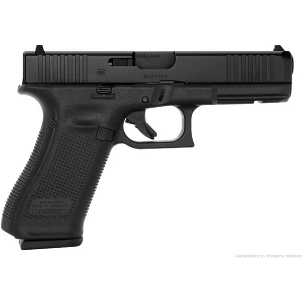 Glock PA175S203 G17 Gen5 9mm Luger 4.49" 17+1 Black nDLC Steel 4 inch " barrel
