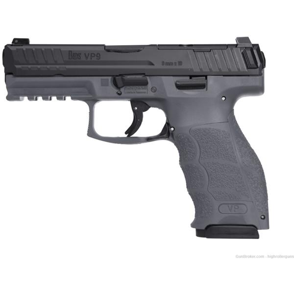 9mm Luger Heckler & Koch / H&K NIB HECKLER KOCH HK VP9 LE 9MM GREY 4.1" 3 10RND MAGS NS OPTICS READY 642230262409 4 inch " barrel
