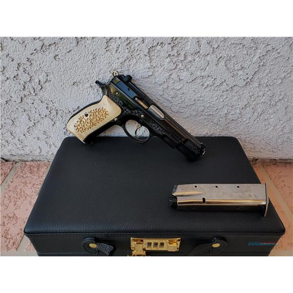 9mm Luger CZ-USA CZ 75 B 45TH ANNIVERSARY 9MM PISTOL LIMITED EDITION, #460 of 1000 made, Gloss Blued, Tritium Night Sights, SA/DA 2-16 Rd Mags, New In box 75B Anniversary