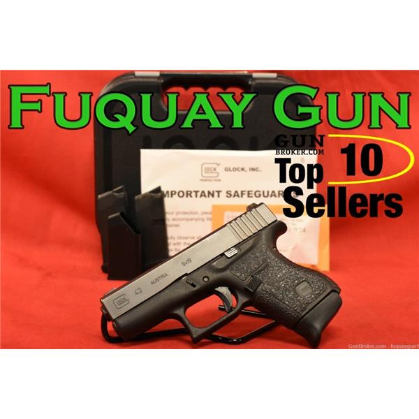 9mm Luger G43 Glock 43 Austria 3.41" BBL 11+1 Pearce Grip Exts Talon Grips PI435201 764503002533 T67281