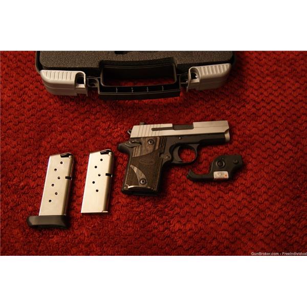 9mm Luger SIG Sauer P938 with red-dot laser and tritium night sights 3 inch " barrel