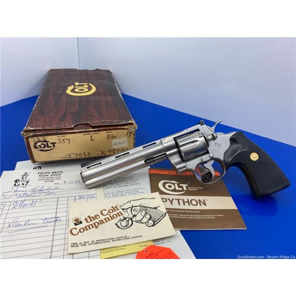 .357 Mag. 1983 Colt Python Mag Stainless 6" *RARE "K" PREFIX & SUFFIX SERIAL* 6 inch " barrel