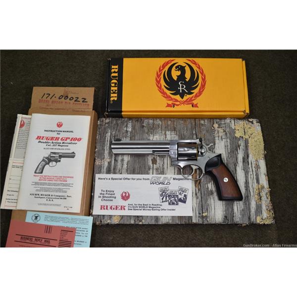 .357 Mag. Ruger / Sturm, & Co. LNIB GP100 6" Target Barrel Magnum Stainless w/Box KGP-161 1988 736676017072 GP-100 Barrel, Box, Manual Literature Mag 6 inch " barrel KGP161