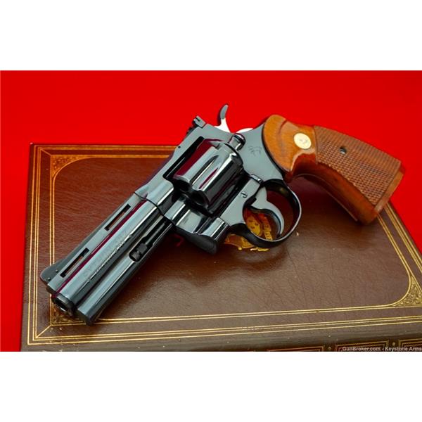 .357 Mag. Awesome 1973 Colt Python 4" .457 Magnum Royal Blue Collector Consignment