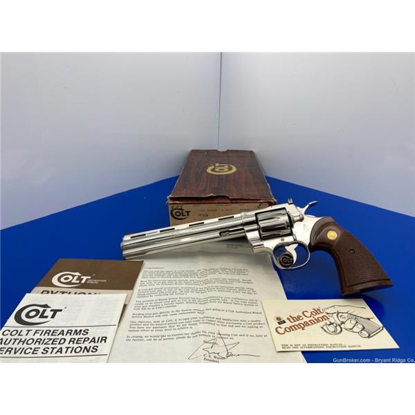.357 Mag. 1980 Colt Python Mag Nickel 8" *ULTRA DESIREABLE NICKEL FINSIH* GG 8 inch " barrel
