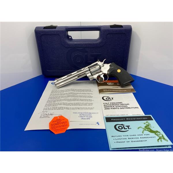 .357 Mag. 1993 Colt Python Mag Bright Stainless *AWESOME COLT SNAKE REVOLVER!* ET