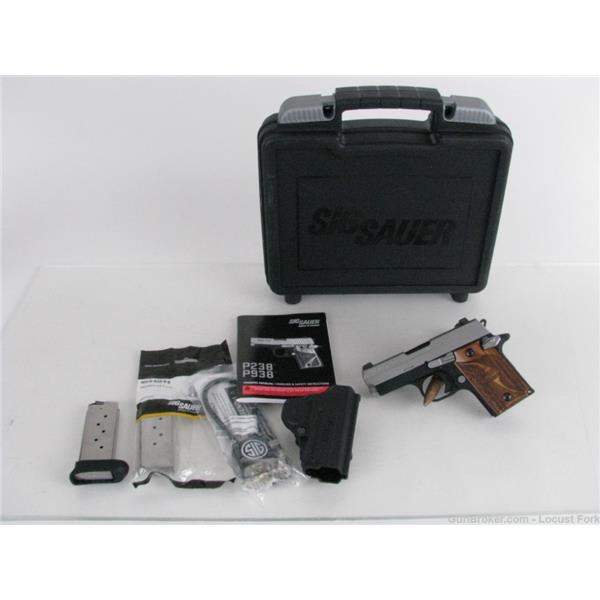 9mm Luger Sig Sauer P938 SAS Semi Auto Pistol Two Tone in BOX Nice Scott Mitchell 1455-15