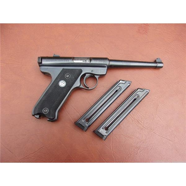 .22 LR Mark I Ruger / Sturm, & Co. Automatic MKI .22lr 6" Standard Pistol Made 1974 w/ 2 Mags $1START 6 inch " barrel
