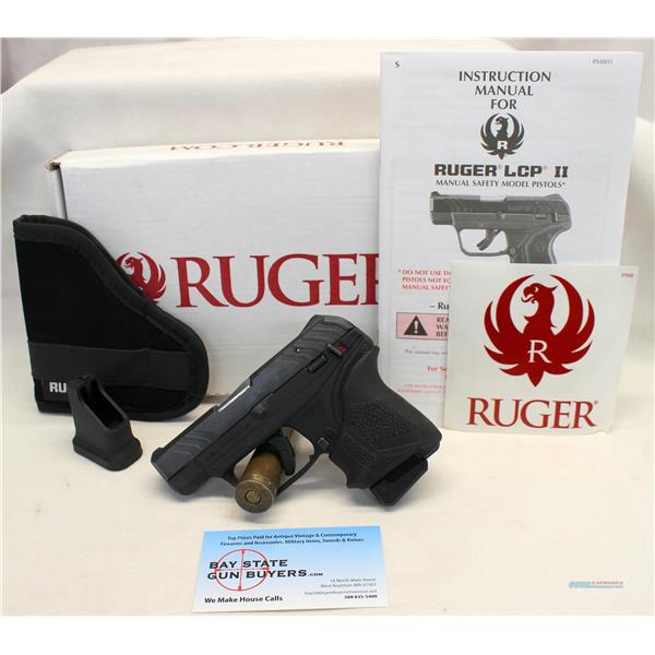 .22 Long Rifle Ruger LCP II semi-automatic pistol ~ .22LR CONCEAL CARRY Box, Manual and Magazine