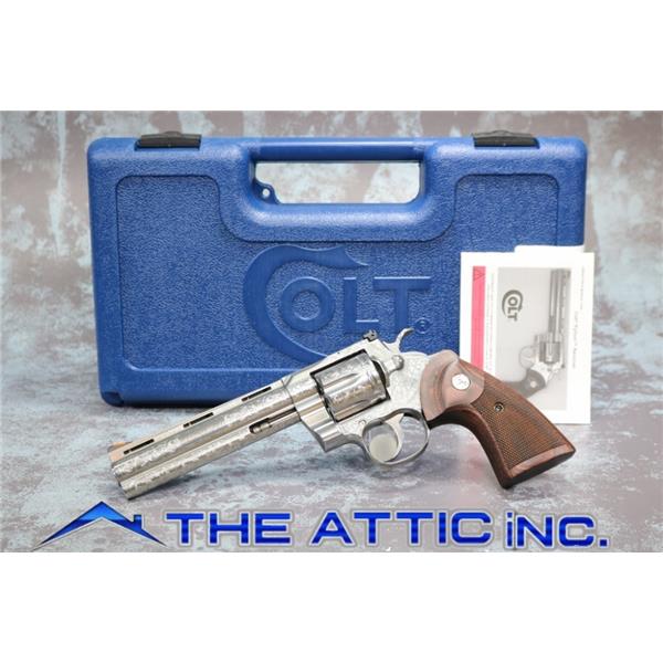 .357 Mag. COLT PYTHON ENGRAVED STAINLESS 357 MAG 6" NEW IN BOX PRODUCTION