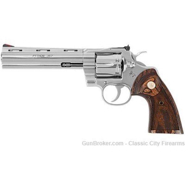 .357 Mag. Colt Python Revolver 357 Mag Magnum 6" BBL 6rd Stainless Walnut Grips 6 inch " barrel