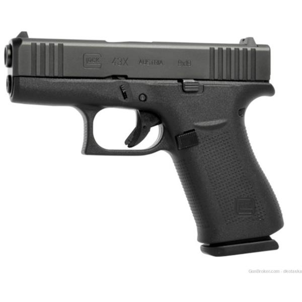 9mm Luger G43X GLOCK 43X GEN5 3.4" 10rd (x2) Made in US UX4350201 764503037832
