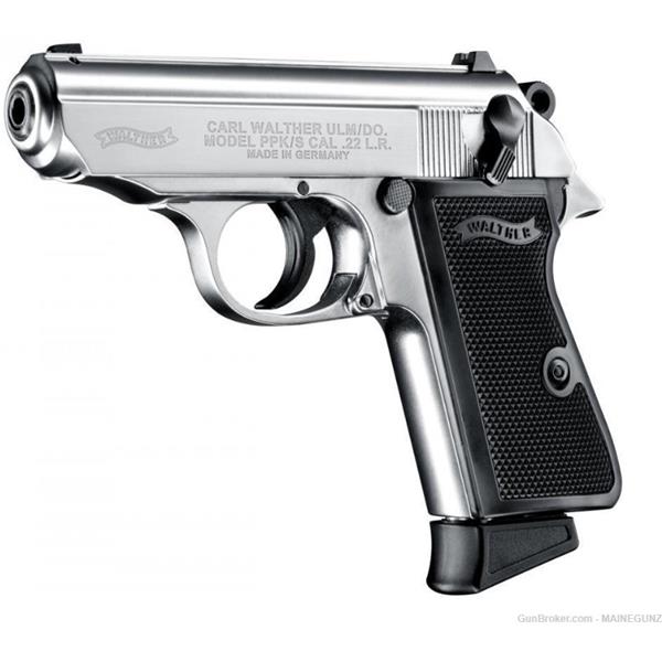 .22 LR Walther Arms NEW WALTHER PPK/S 22LR Nickel PPK 22LR, 22lr NO RESERVE