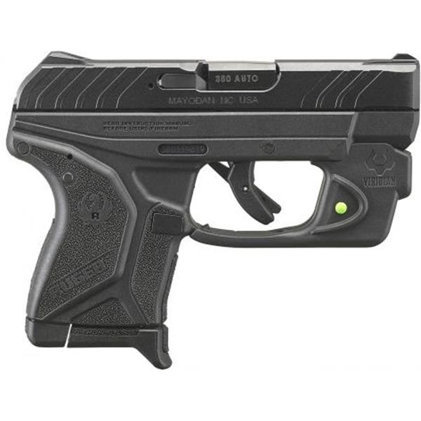 Ruger LCP II 380 ACP 2.75" 6+1 Black Oxide Steel Slide Textured Polymer Grip Viridian E-Series Green Laser 736676137114
