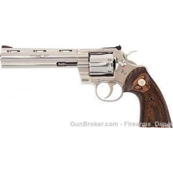 .357 Mag. Colt Firearms Python Stainless Mag / .38 SPL 6" 6-Round 098289003270