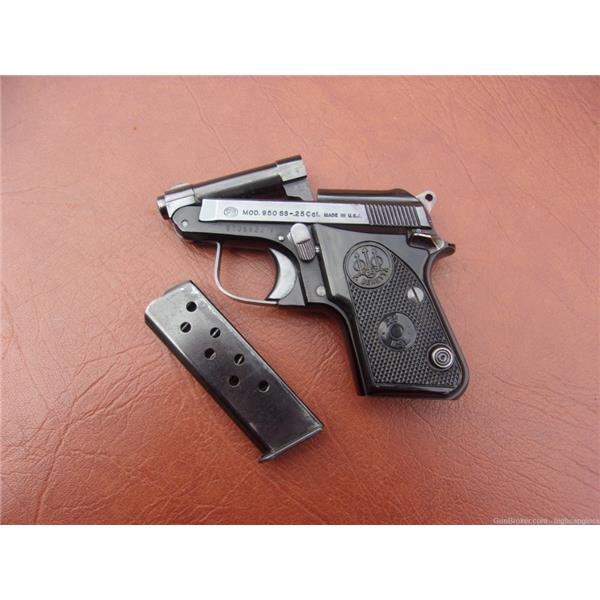 .25 ACP (6.5mm) Beretta 950 BS 950BS Auto 2.5" w/ Tip Up Barrel NICE Pistol SEE $1START 2 inch " barrel