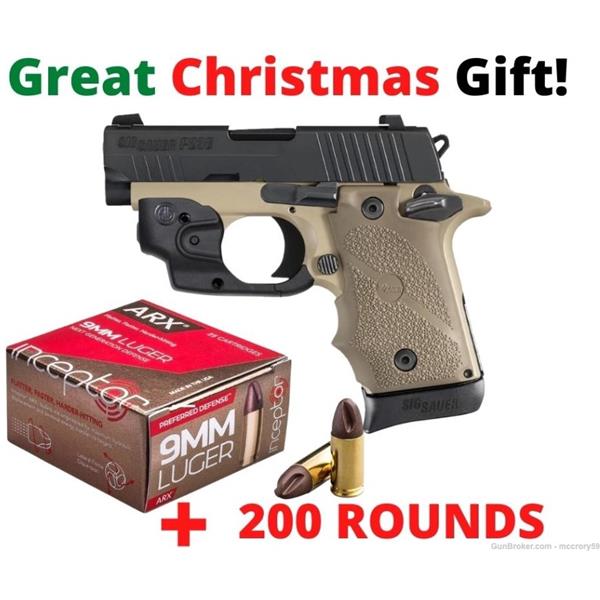 .380 ACP Sig Sauer NEW SIG P238, PLUS 200 rounds, + Lima Laser 7rd 6rd magazines
