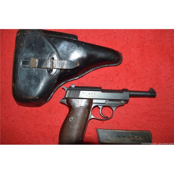 9mm Luger Walther Arms AC P38 9 MM Nazi Marked Pistol W Leather Germany Holster