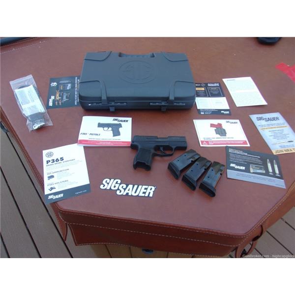 9mm Luger P365 Tacpac Sig Sauer 3" Pistol TACPAC Night Sights 99.99% $1START 3 inch " barrel