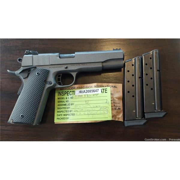 1911A1 Armscor/Rock Island Armory RIA m 1911 a1 cal. 10mm pistol Rock Ultra FS Cerakote Tungsten Gray RARE 5 inch " barrel