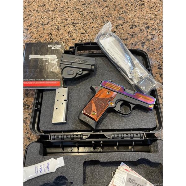 .380 ACP Sig Sauer P238 Rainbow Titanium