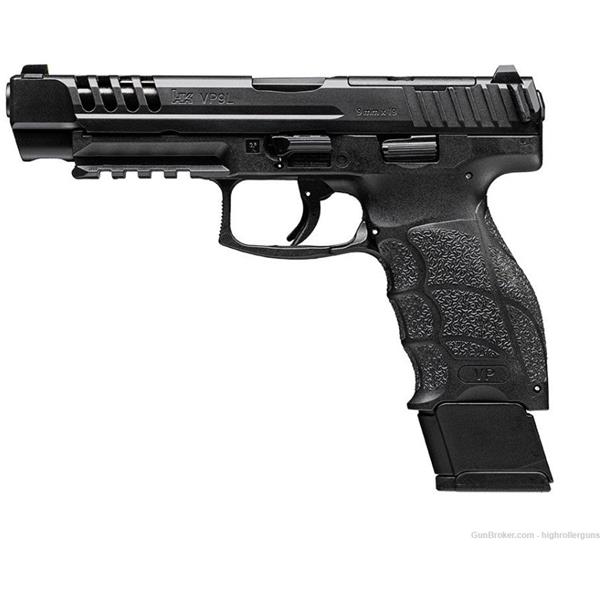 9mm Luger Heckler & Koch / H&K NIB HK VP9L OR 9MM PISTOL WITH NIGHT SIGHTS, BLACK - 81000592 642230262126 5 inch " barrel