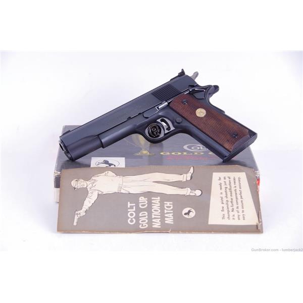 .45 ACP 1967 Colt Pre Series 70 Gold Cup National Match with Box 98% 8-339 5 inch " barrel