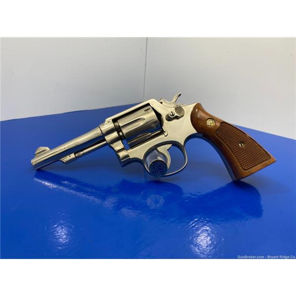 .38 Spl. Smith & Wesson / S&W 10-5 Spl Nickel 4" * DESIREABLE NICKEL FINISH* GG 4 inch " barrel