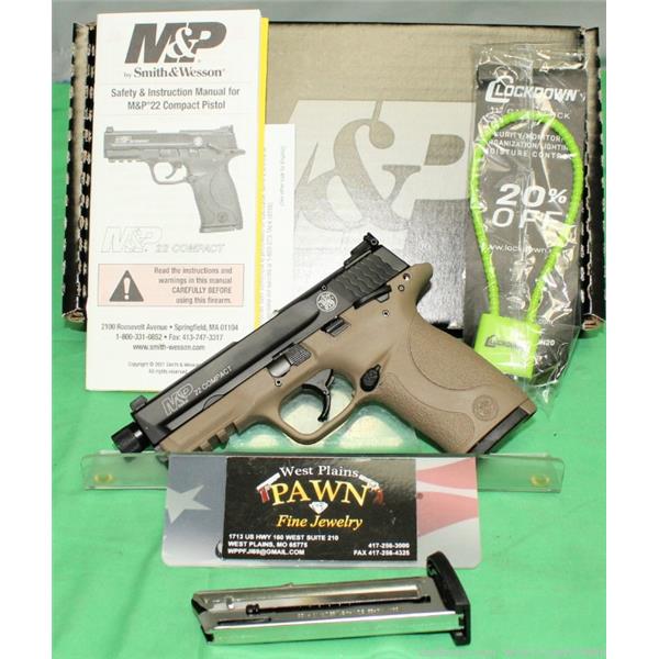 M&P22c Smith & Wesson / S&W NIB SMITH WESSON M&P 22C, .22 LR, 3.625" BRL, 10 RND (10242) 022188868432 G-I-24176 3 inch " barrel