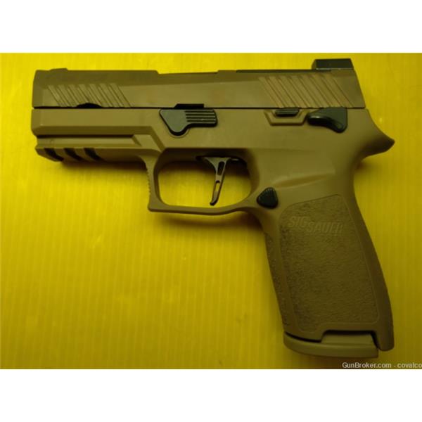 9mm Luger P320 M18 Carry Sig Sauer Semi Auto Coyote Tan Pistol No Reserve 202100348 4 inch " barrel