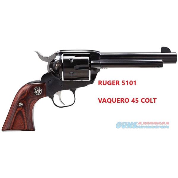 .45 Colt RUGER & COMPANY INC 5101 VAQUERO 45 COLT (LC) 5.50" 6 ROUND HARDWOOD GRIP BLUED