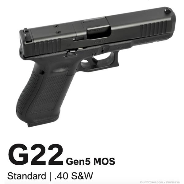 .40 S&W GLOCK 22 Gen 5 MOS G22 G5 10rd x 3 MAGS SKU PA225S201MOS 764503043710 4 inch " barrel