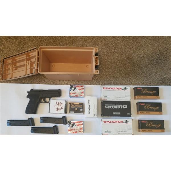 .40 S&W SIG SAUER P229 DA/SA (LNIB) includes4 mags, 350rds FMJ & 80rds defense 4 inch " barrel