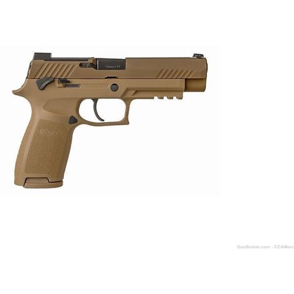 9mm Luger P320 M17 Sig Sauer (SIG320F-9-M17-MS-10) Coyote Tan 4.7" MS Pistol *PENNY AUCTION* 798681607709 5 inch " barrel