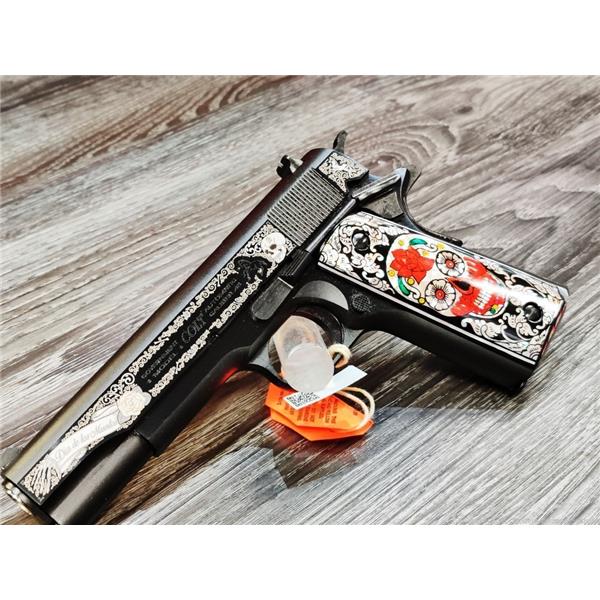 .38 Super COLT 1911 DAY OF THE DEAD ENGRAVED 38 super 38SUPER 098289112231 O1911C 01911C