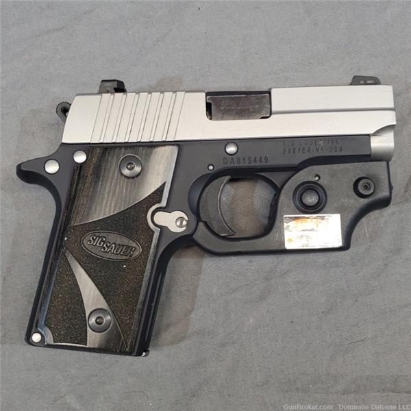 .380 ACP Sig Sauer P238 pistol with wood grips and laser sight No Reserve! 3 inch " barrel