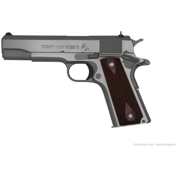 .45 ACP Colt 1911 Government Classic Stainless 45ACP 5" 7+1 (O1911C-SS) Series 70 098289112224