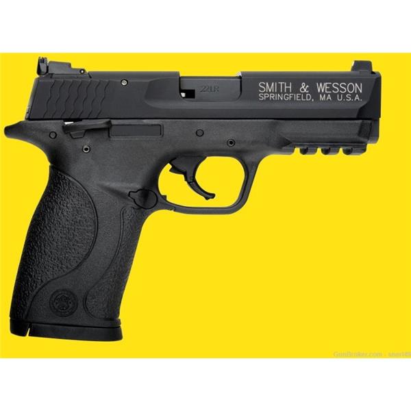 .22 LR M&P22c Smith & Wesson / S&W M&P Compact 22 3.6” Threaded Bbl 3/8”x24 Adj Sts 10+1 2 Mags #108390 022188083903 3 inch " barrel