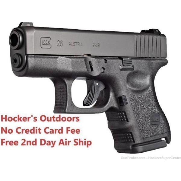 9mm Luger G26 Factory New Gen 3 Glock 26 Pistol PI2650201 10+1 CA Legal 764503265020